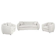 Isabella 3-piece fabric upholstered sofa set sand main view