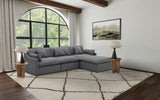 Main view of Hobson 4-piece upholstered charcoal sectional sofa