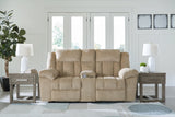 Tip-Off Wheat Chenille Power Reclining Loveseat front view