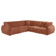 Elysia 5-piece coral chenille modular sectional sofa main view
