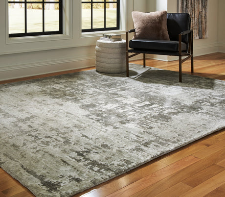Valmontic Gray Large Rug top view