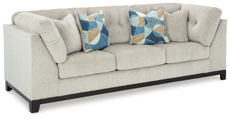 Maxon Place Stone Chenille Sofa front view