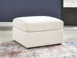 Modmax Oversized Accent Ottoman in oyster fabric angled view