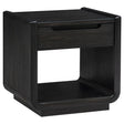Leandro 1-drawer Wood Occasional Side End Table Burnished Black front view