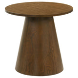 Franklin Round Wood Pedestal Side End Table front view
