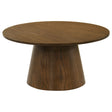 Franklin 36-inch round pedestal coffee table top view