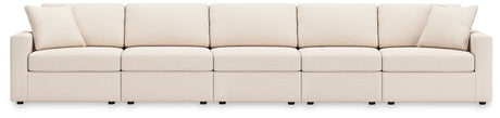 Front view of Modmax Oyster 5-Piece contemporary sectional sofa