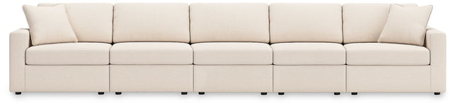 Front view of Modmax Oyster 5-Piece contemporary sectional sofa