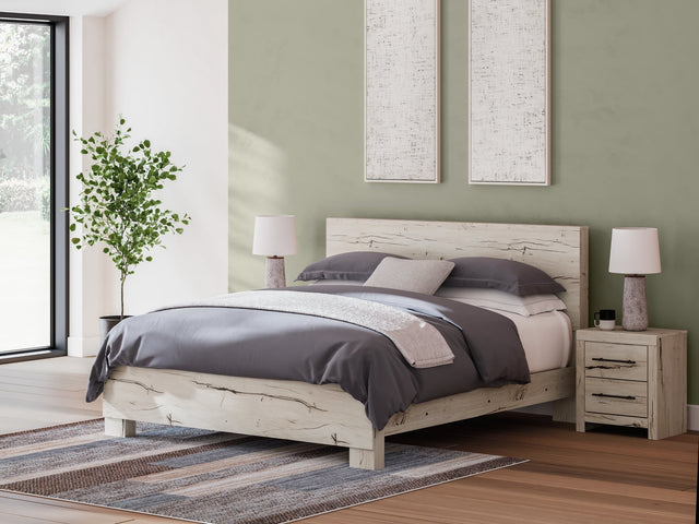 Lawroy Light Natural King Panel Bed front view