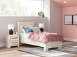 Lawroy Light Natural Twin Panel Bed front view