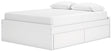 Onita White Queen Platform Bed front view