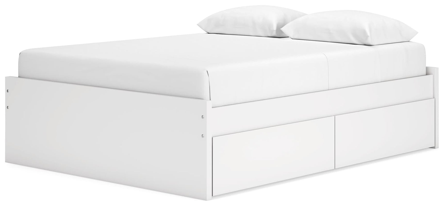 Onita White Queen Platform Bed front view