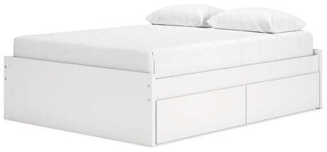 Onita White Queen Platform Bed front view