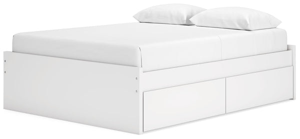 Onita White Queen Platform Bed front view