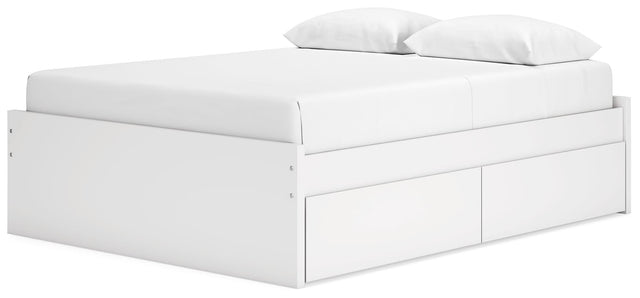 Onita White Queen Platform Bed front view