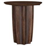 Cayenne solid mango wood accent side end table walnut angled front view