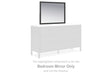 Cadmori Black Bedroom Mirror showing front view with matte black finish