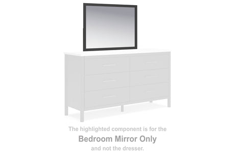 Cadmori Black Bedroom Mirror showing front view with matte black finish