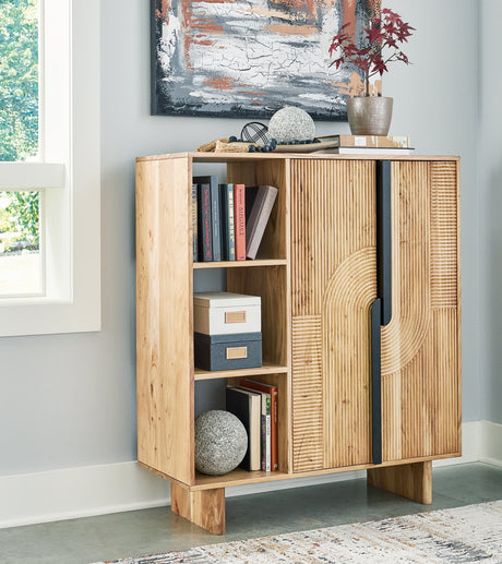 Kierwell Natural Accent Cabinet front view closed