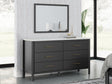 Cadmori Black White Dresser and Mirror front angle