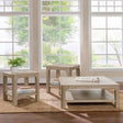 Solano 3-piece coffee table set weathered mango, angled front view