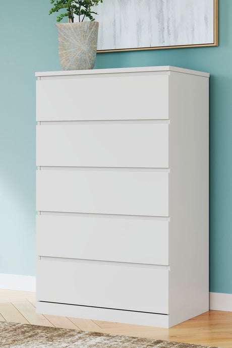Onita White Chest of Drawers front view
