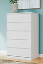 Onita White Chest of Drawers front view