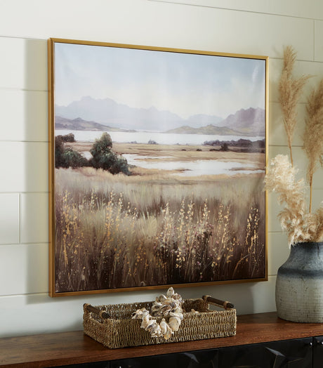 Clarkford Multi Wall Art front view with goldtone frame