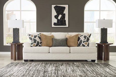 Heartcort Quartz Chenille Sofa front view in quartz fabric upholstery