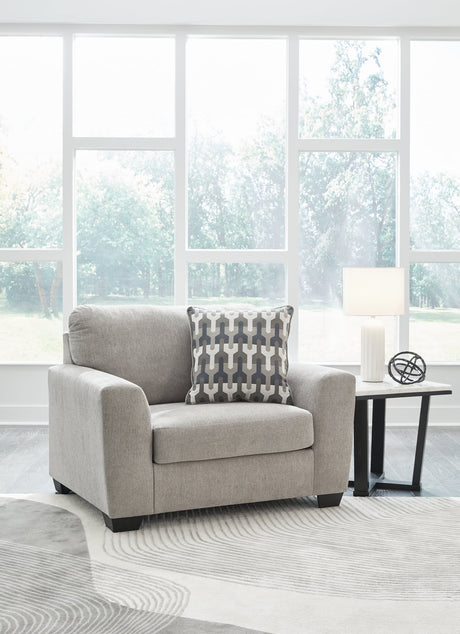 Avenal Park Flannel Chenille Oversized Chair front angle