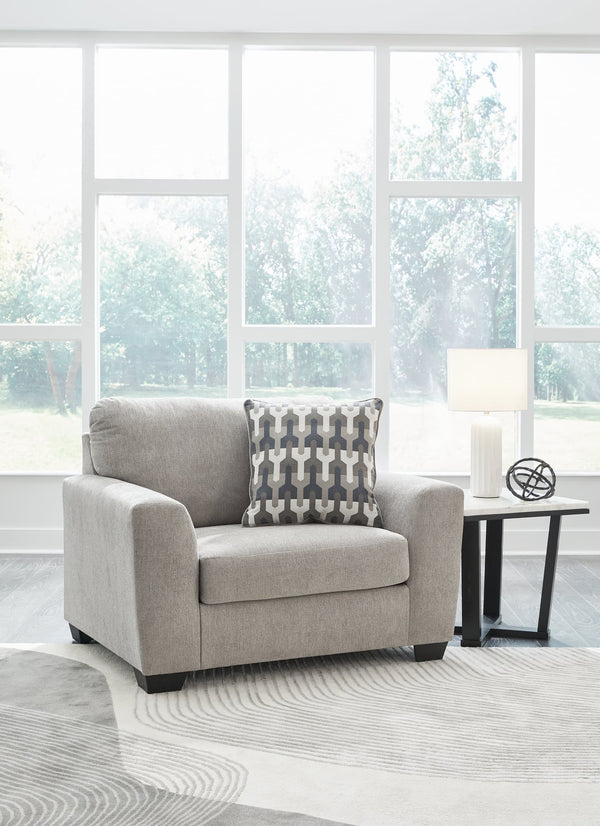 Avenal Park Flannel Chenille Oversized Chair front angle