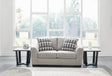 Avenal Park Flannel Chenille Loveseat angled view