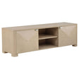 Marcelo 71-inch light elm TV stand media console front view