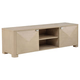 Marcelo 71-inch light elm TV stand media console front view