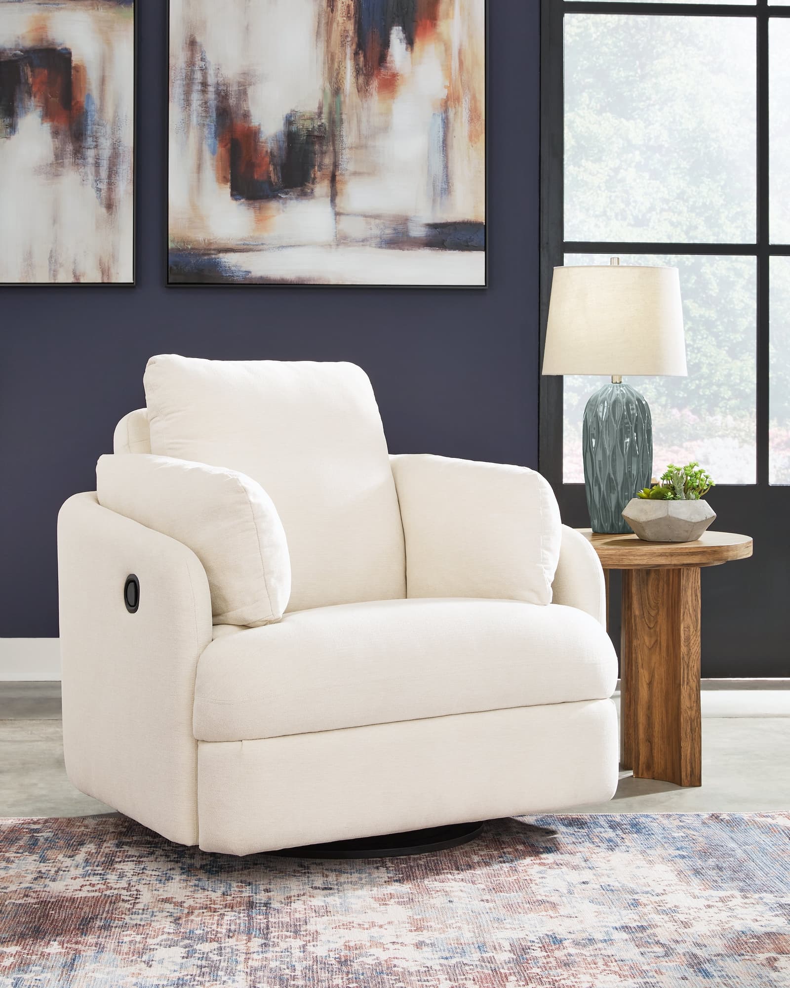 Modmax Oyster Nuvella Swivel Glider Recliner main front view