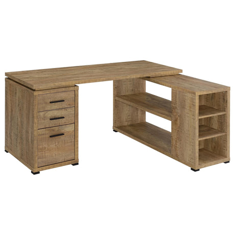 Yvette 60-inch 3-drawer L-Shape Computer Desk Mango full view