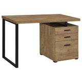 Brennan 47-inch Mango Office Computer Desk front view with drawers