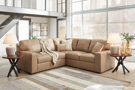 Bandon Toffee 2-Piece Sectional sofa front view