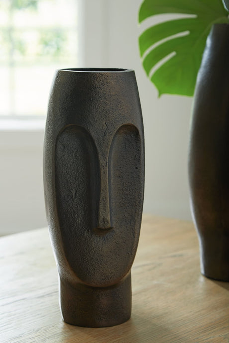 Elanman Antique Bronze Finish Vase front angle