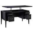 Graham 54-inch lift-top computer desk black angled view