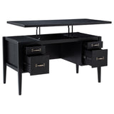 Graham 54-inch lift-top computer desk black angled view