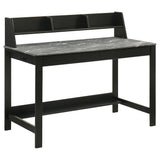 Besler 47-inch SmartTop Writing Desk in Grey Stone and Black - front view