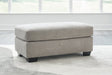 Avenal Park Flannel Chenille Ottoman front angle