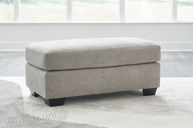 Avenal Park Flannel Chenille Ottoman front angle
