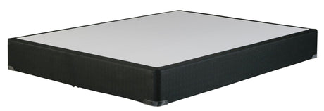Black queen 8 inch high profile box spring with solid wood frame and black finish