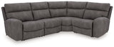 Next-Gen DuraPella Slate 4-Piece Power Reclining Sectional front view