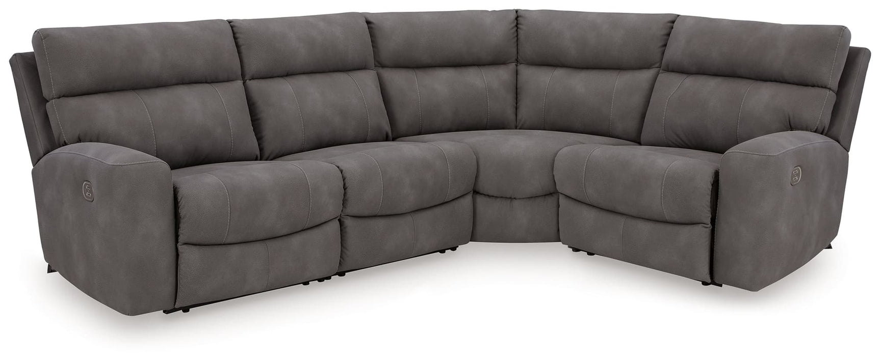 Next-Gen DuraPella Slate 4-Piece Power Reclining Sectional front view