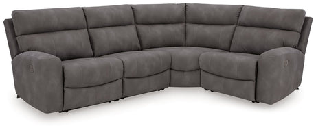 Next-Gen DuraPella Slate 4-Piece Power Reclining Sectional front view