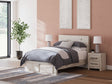 Lawroy Light Natural Full Panel Storage Bed, front angle view