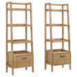 Fabian bookshelf set front view showing shelves and drawer